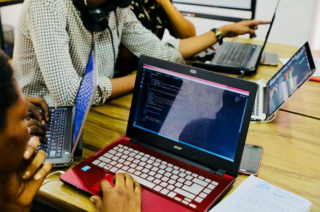 group of developers learning